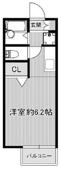レジデンス郷X(ワンルーム/2階)の間取り写真