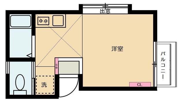 ル・クレール中野(ワンルーム/2階)の間取り写真