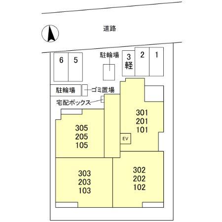 ココルトリシア(3LDK/3階)の間取り写真