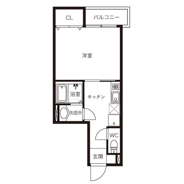 DELCCS大森(1K/2階)の間取り写真