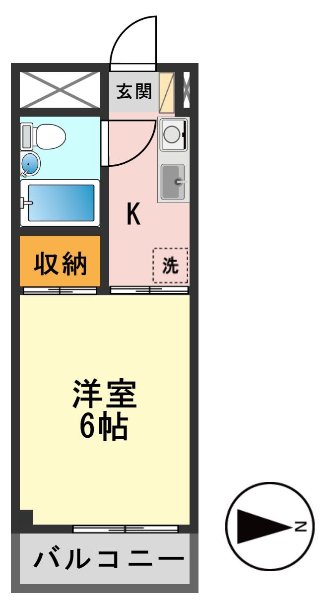 ニュー瑞江(1K/3階)の間取り写真