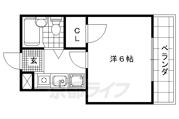 ハイツブルーム(1K/2階)の間取り写真