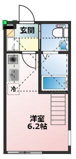 スリージェ菊名(ワンルーム/1階)の間取り写真