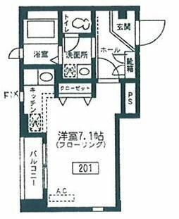 アルフレンテ(1K/2階)の間取り写真