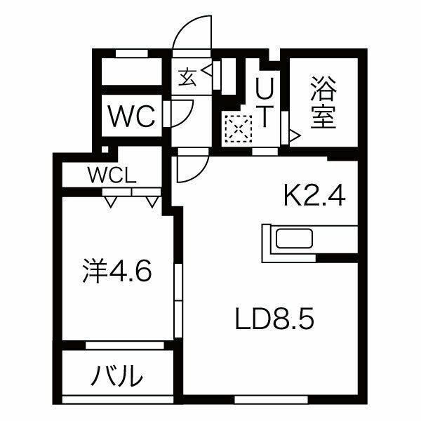 ブランシャールNEO(1LDK/2階)の間取り写真