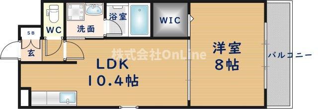 ユンヌファシリテ(1LDK/6階)の間取り写真