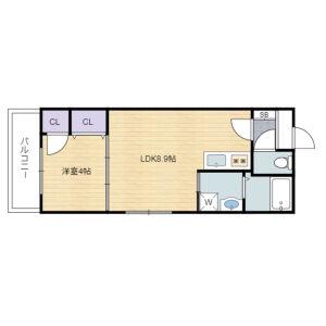 IL CUORE(1LDK/3階)の間取り写真