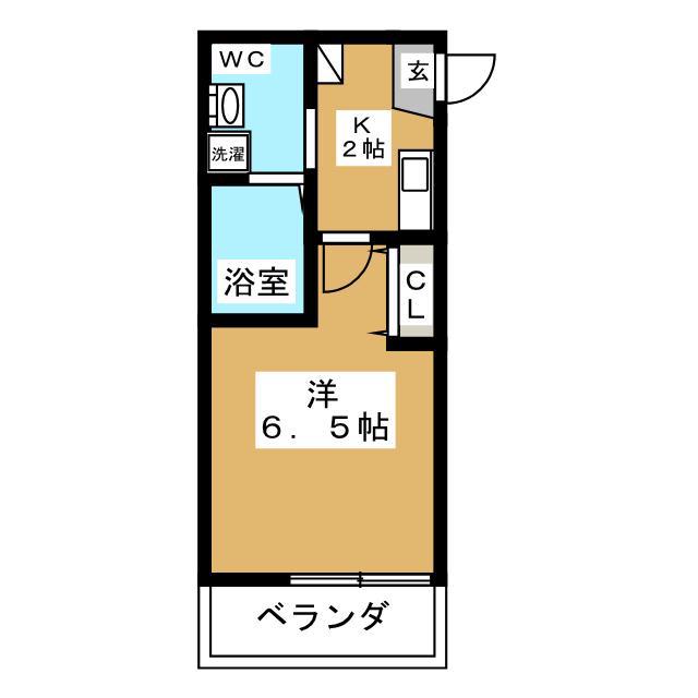 FIORE(1K/3階)の間取り写真