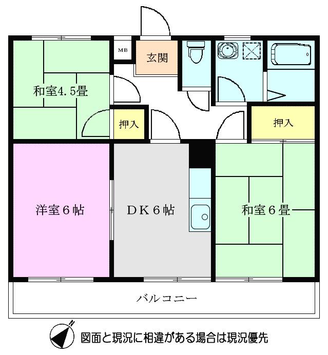 TAK4(3DK/2階)の間取り写真