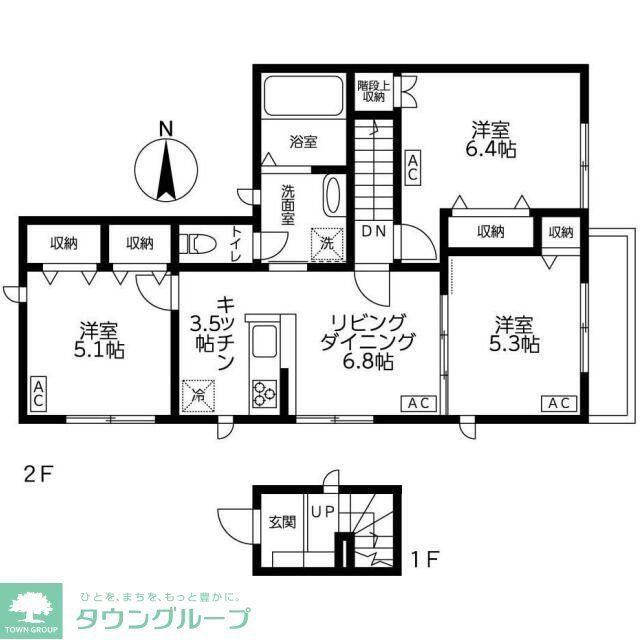 シェ・ハナ(3LDK/2階)の間取り写真