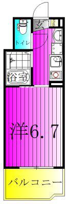 パティオ坂巻(1K/3階)の間取り写真