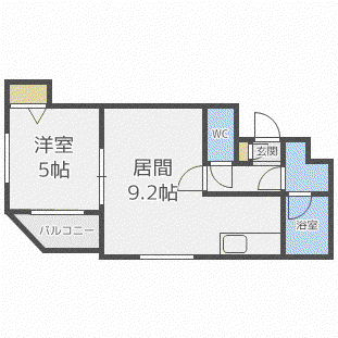オルセー宮の森(1LDK/4階)の間取り写真