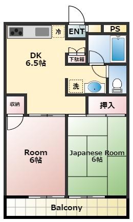 アーガスヒルズ52(2DK/3階)の間取り写真