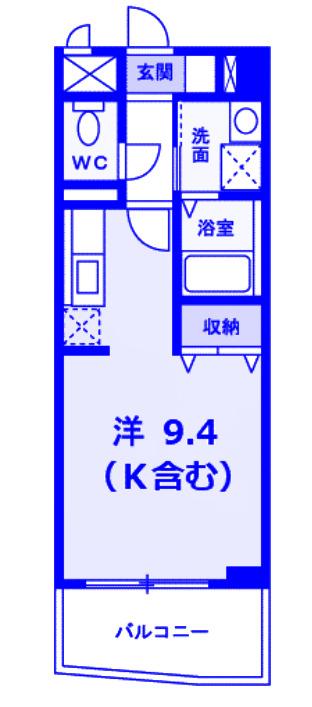 SEALSVILLA(1K/5階)の間取り写真