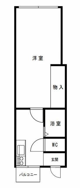 エンゼルハイツ(1K/3階)の間取り写真