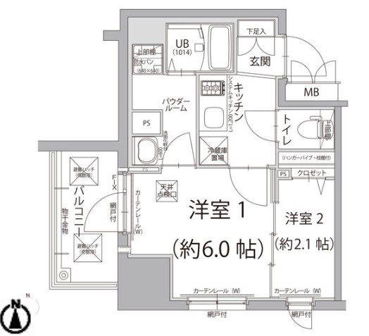 エスリード上前津セレーノ(2K/4階)の間取り写真
