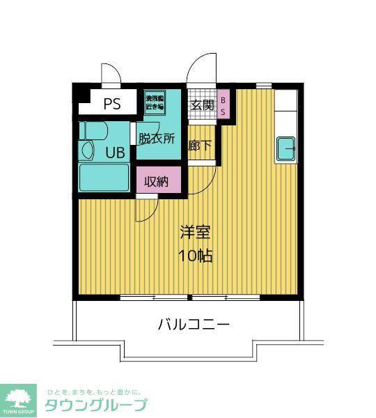 ロイヤルマンション幸塚(ワンルーム/4階)の間取り写真