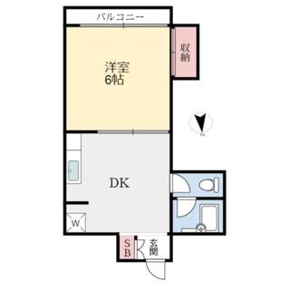 ハイムTK(1DK/3階)の間取り写真