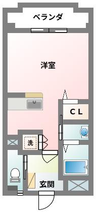ベイトアマン(1K/1階)の間取り写真