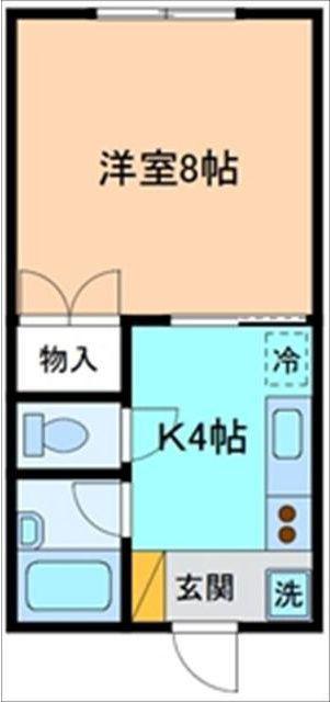 アスターハイツ(1K/1階)の間取り写真