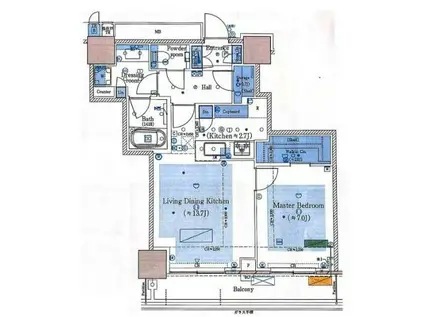 MID TOWER GRAND(1LDK/27階)の間取り写真