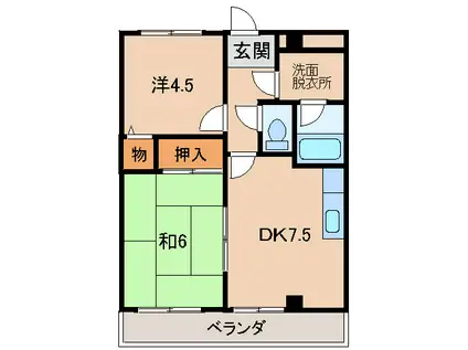 カオスマンション(2DK/3階)の間取り写真