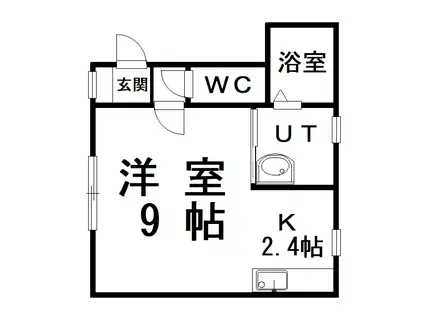 マリオット鳥取I(1K/2階)の間取り写真