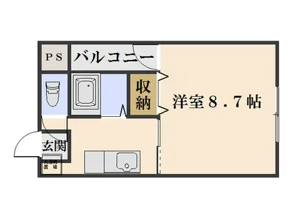 メゾン稲田(1K/3階)の間取り写真