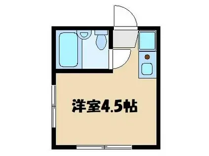サンユーハイツ石神井(ワンルーム/1階)の間取り写真