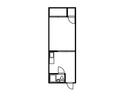 ラフィーネ壱番館(1DK/1階)の間取り写真