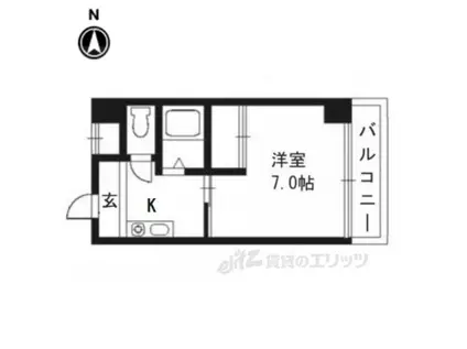 第7レジデンス春田(1K/3階)の間取り写真