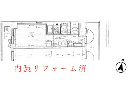 初台スカイレジテル(ワンルーム/8階)の間取り写真