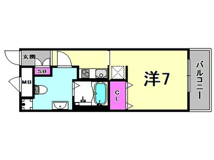 CASSIA塚本(1K/7階)の間取り写真