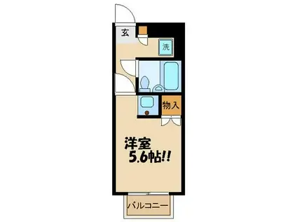 マノアール世田谷(1K/3階)の間取り写真