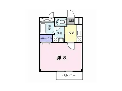 アウローラ02J(1K/1階)の間取り写真