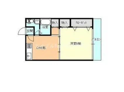 クライン・ガルテン中山下(1DK/6階)の間取り写真