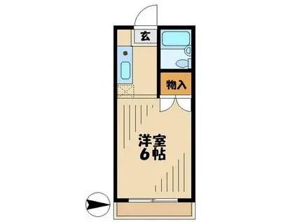 プレジオ多摩(1K/1階)の間取り写真