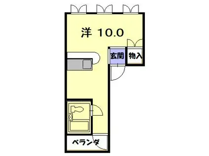 エイトフラッグハウス(ワンルーム/5階)の間取り写真