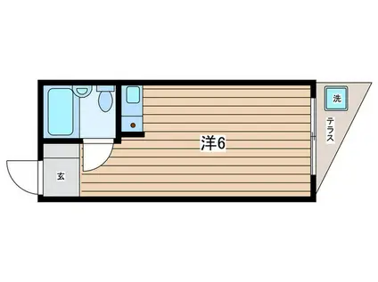 オレンジハウス綱島(ワンルーム/1階)の間取り写真