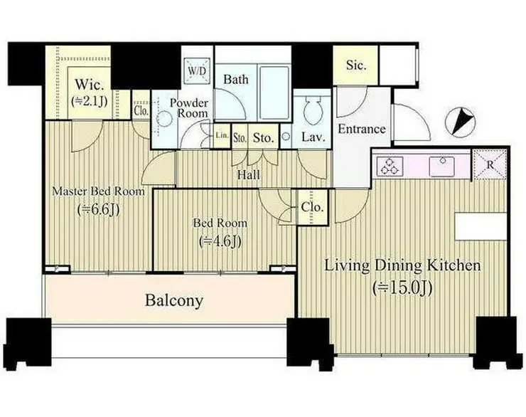 THE ROPPONGI TOKYO CLUB RESIDENCE 20階階 間取り