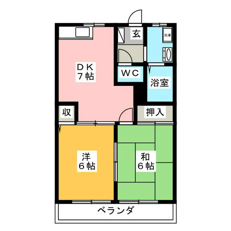 ケイエムハイツB 1階階 間取り