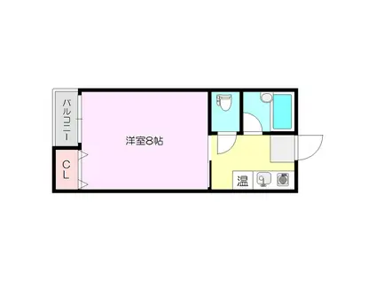 アーク柴島(1K/4階)の間取り写真