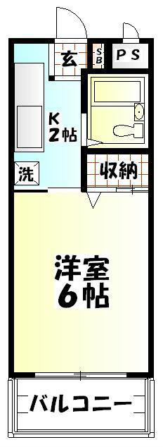 アークス(1K/2階)の間取り写真