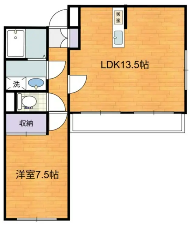 フラット百合ヶ丘 1階階 間取り