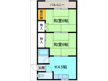 メゾンT(2DK/2階)の間取り写真