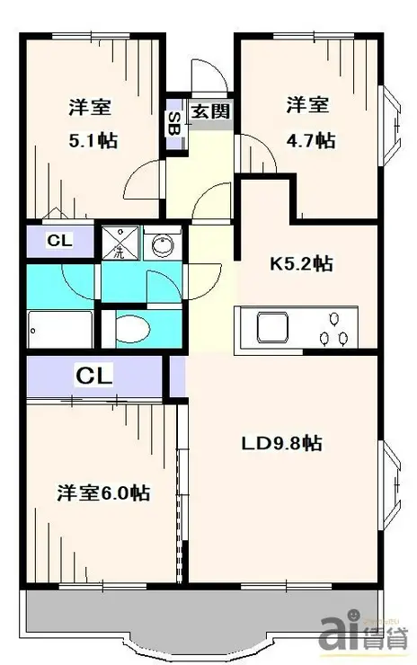 エスポワール新座 4階階 間取り