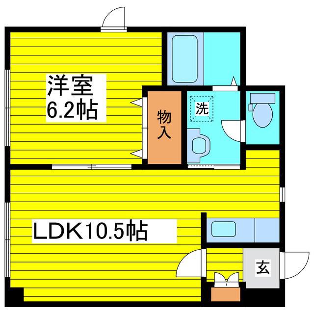 エテルナ N9(1LDK/5階)の間取り写真