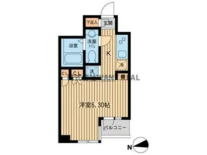 KDXレジデンス東新宿(1K/10階)の間取り写真