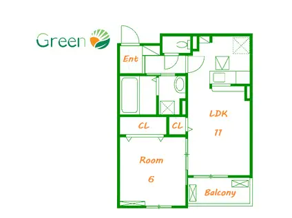 ルタンパルト・桜(1LDK/1階)の間取り写真