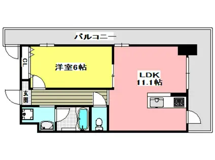 LA DOUCEUR南茨木(1LDK/3階)の間取り写真
